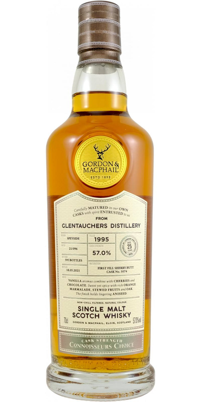 Glentauchers 1995 GM Connoisseurs Choice - Cask Strength 25 Year Old 2021 Release (Cask #5074) Single Malt Scotch Whisky | 700ML