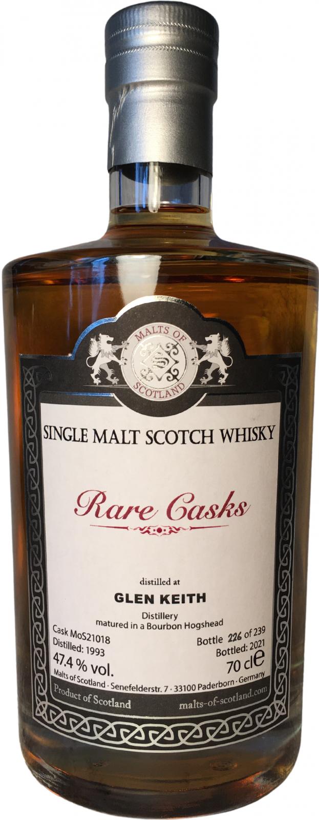 Glen Keith 1993 MoS Rare Casks Range 2021 Release (Cask #MoS 21018) Single Malt Scotch Whisky | 700ML at CaskCartel.com