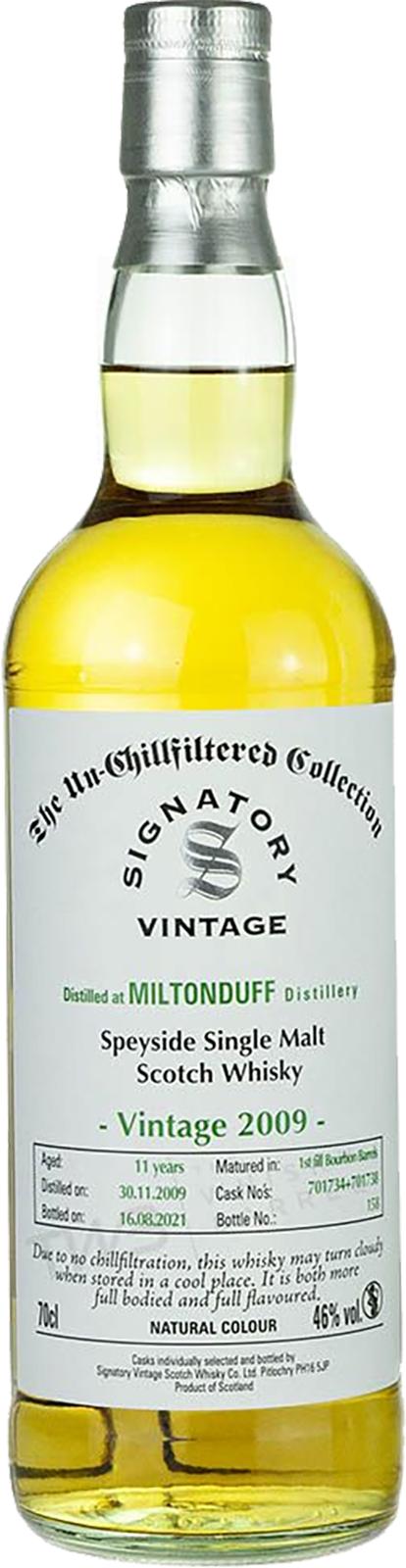 Miltonduff 11 Year Old (D.2009, B.2021) Signatory Vintage Scotch Whisky | 700ML at CaskCartel.com