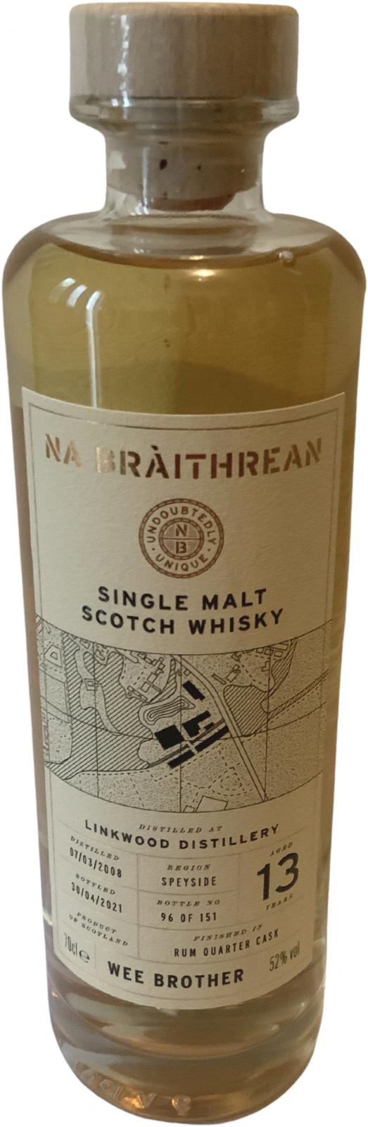 Linkwood 2008 NaB Wee Brother 13 Year Old 2021 Release Single Malt Scotch Whisky | 700ML at CaskCartel.com
