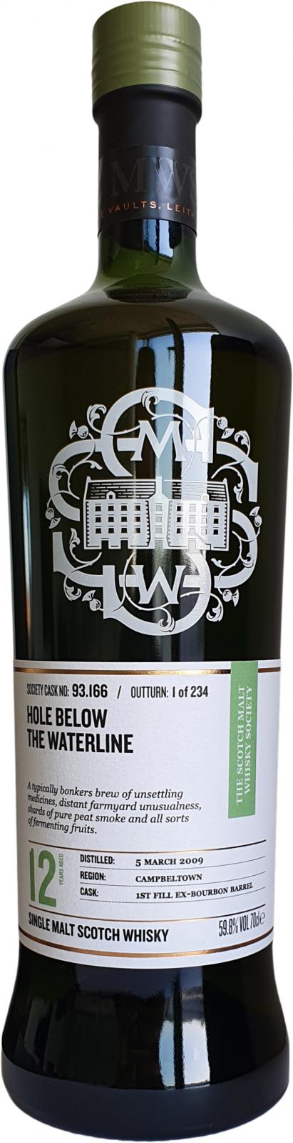 Glen Scotia 2009 SMWS 93.166 Hole below the waterline 12 Year Old 2021 Release (Cask #93.166) Single Malt Scotch Whisky | 700ML at CaskCartel.com