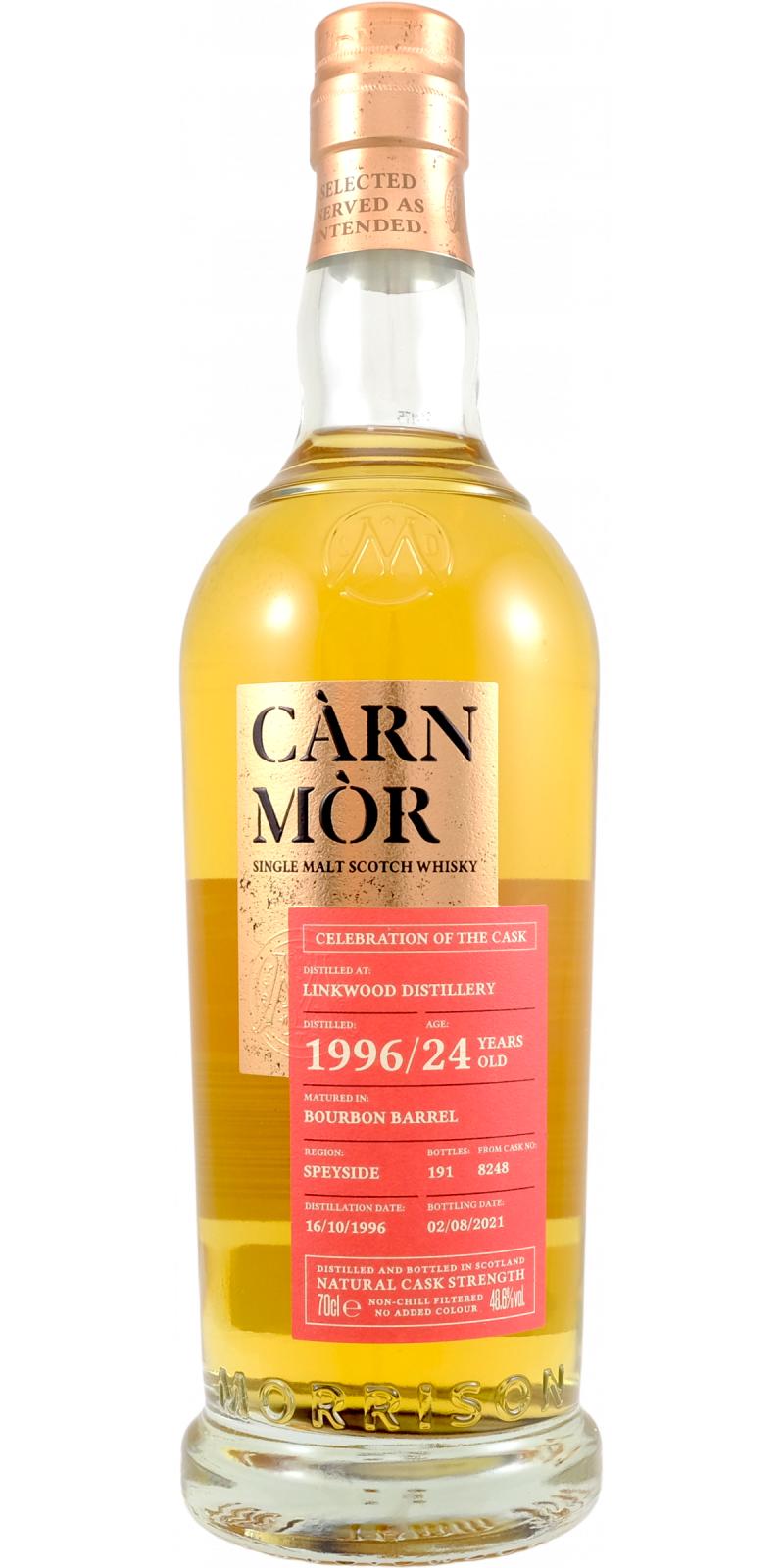 Linkwood 1996 MSWD Càrn Mòr Celebration of the Cask 24 Year Old 2021 Release (Cask #8248) Single Malt Scotch Whisky | 700ML at CaskCartel.com