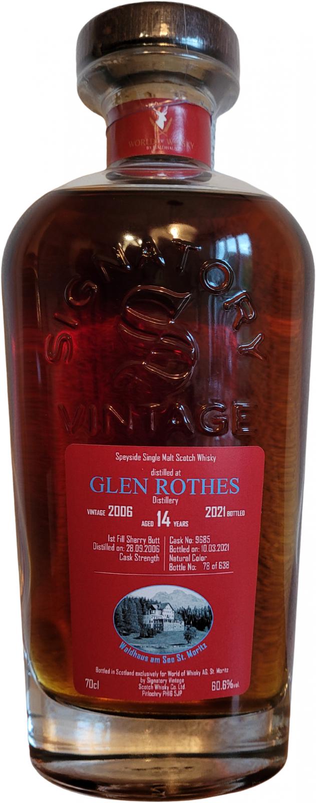 Glenrothes 2006 SV Cask Strength Collection 14 Year Old 2021 Release (Cask #9685) Single Malt Scotch Whisky | 700ML