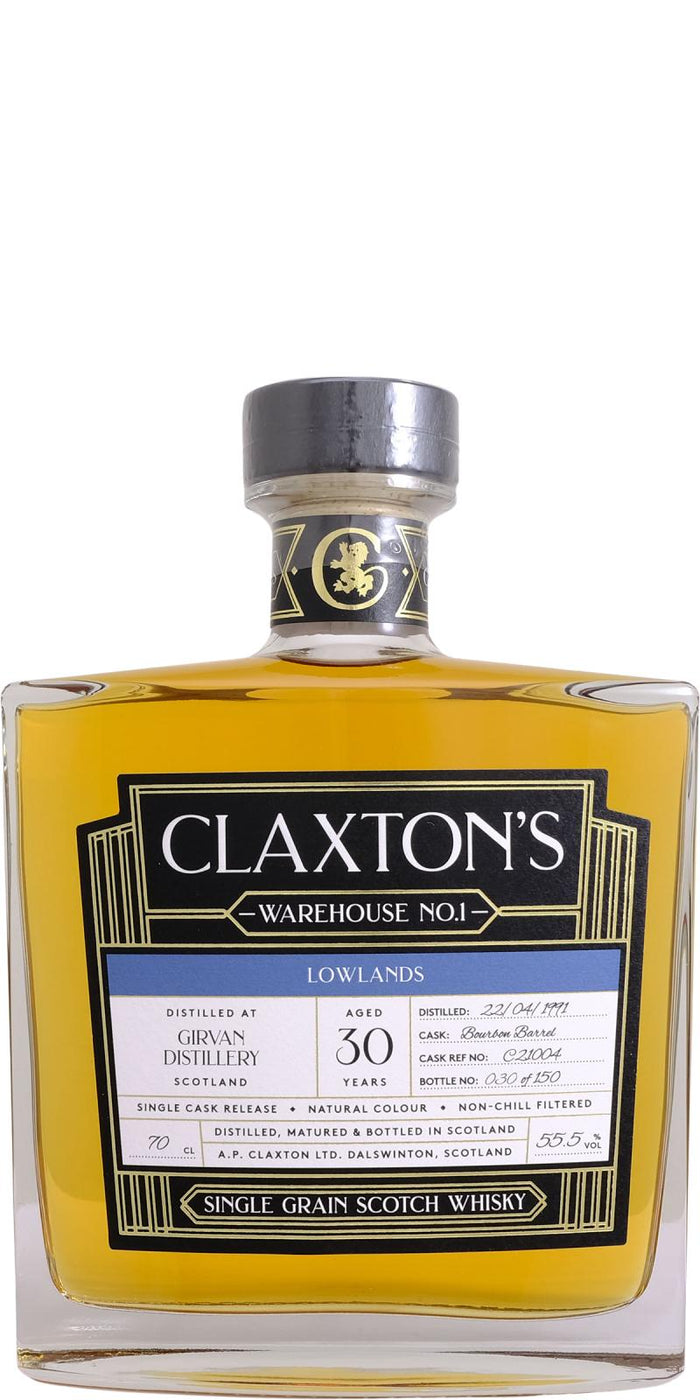 Girvan 1991 Cl Warehouse No. 1 30 Year Old 2021 Release (Cask #C21004) Single Grain Whiskey | 700ML