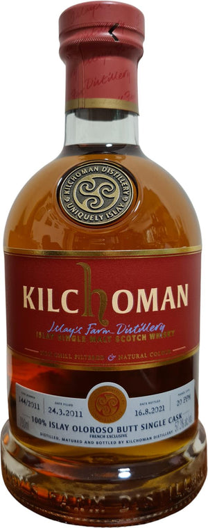 Kilchoman 2011 100% Islay Oloroso Sherry Butt 10 Year Old 2021 Release (Cask #144/2011) Single Malt Scotch Whisky | 700ML at CaskCartel.com