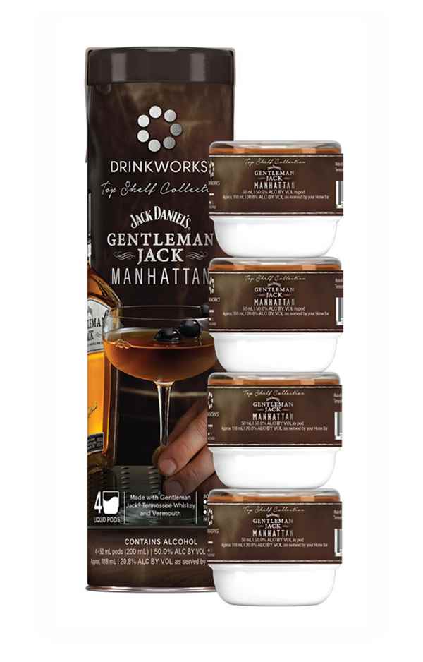 Drinkworks Gentleman Jack Manhattan Tube (4x Pods) | 4x50ML at CaskCartel.com