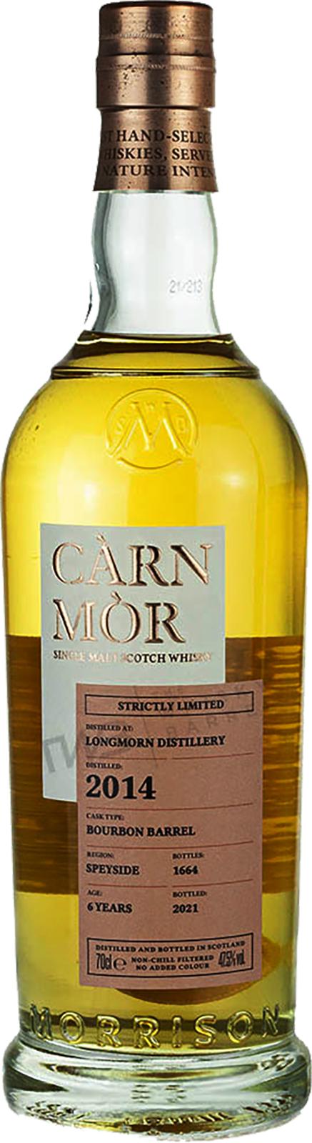 Longmorn 2014 MSWD Càrn Mòr Strictly Limited 6 Year Old 2021 Release Single Malt Scotch Whisky | 700ML