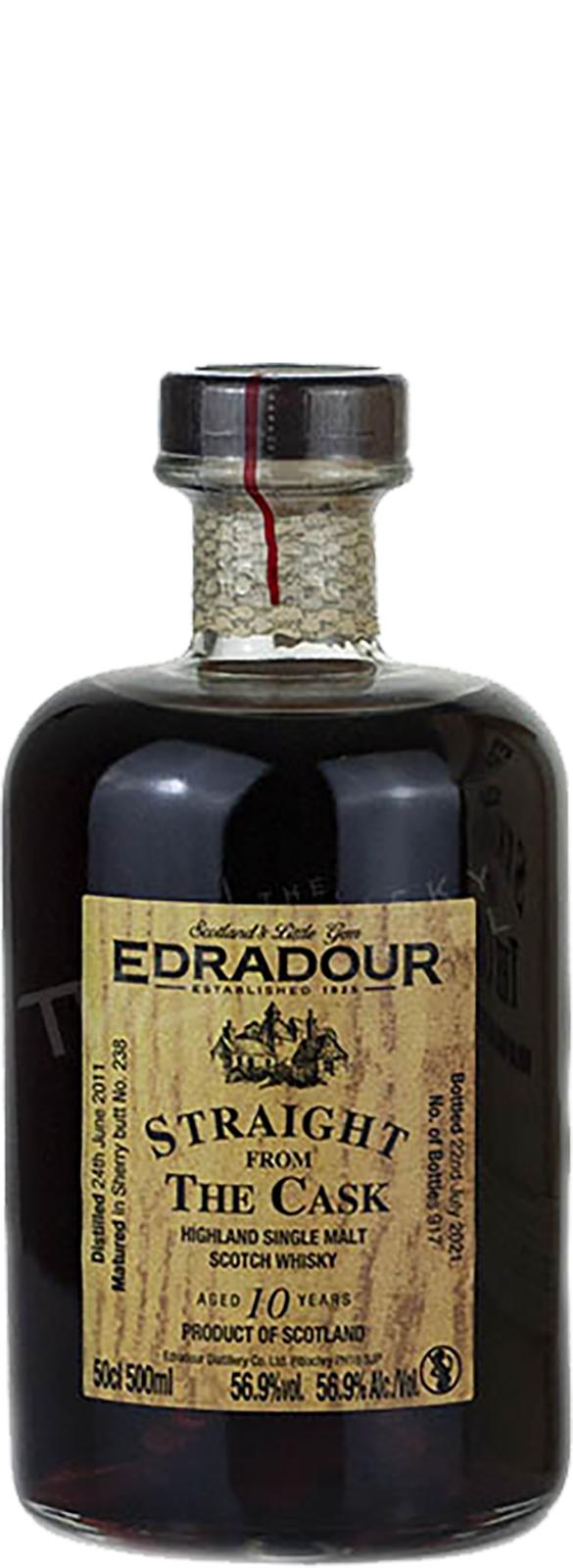 Edradour Straight From The Cask Single Sherry Cask #238 2011 10 Year Old Whisky | 500ML