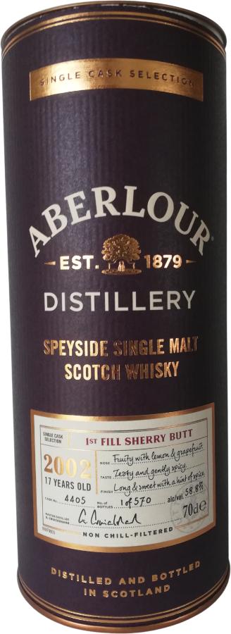 Aberlour 17 Year Old (Datted 2002, Bottled 2020) 1st Fill Sherry Butt Scotch Whisky | 700ML at CaskCartel.com