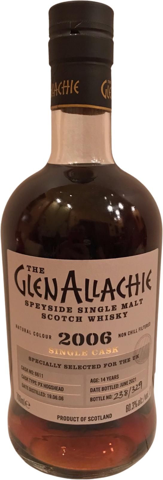 GlenAllachie Speyside Single PX Cask #6611 2006 14 Year Old Whisky | 700ML at CaskCartel.com