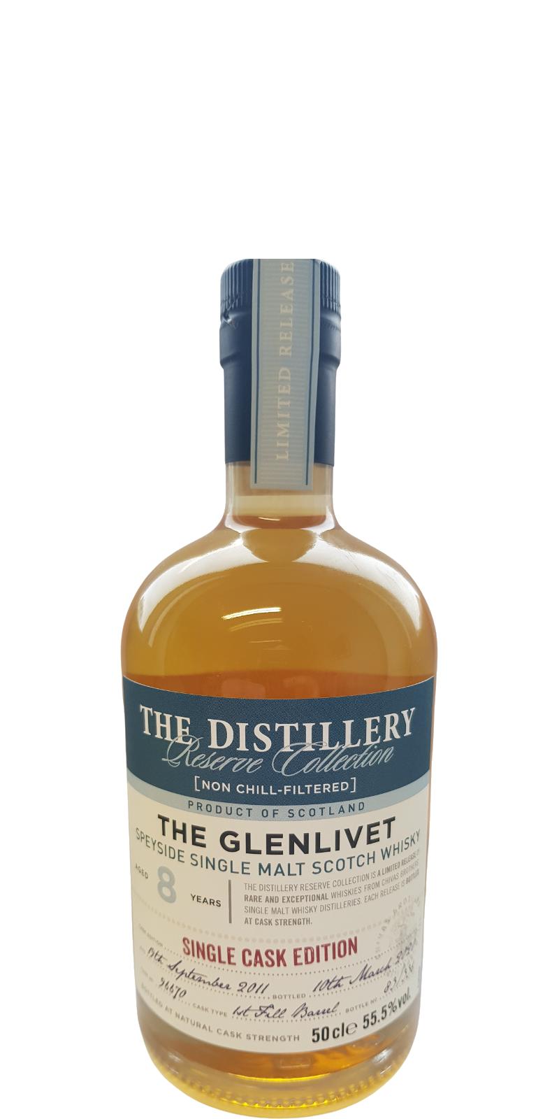 Glenlivet 2011 The Distillery Reserve Collection - Single Malt Editon 8 Year Old 2020 Release (Cask #96670) Single Malt Scotch Whisky | 500ML at CaskCartel.com