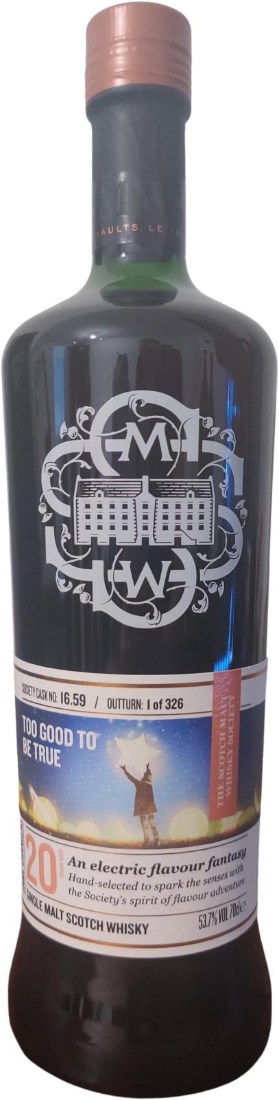 Glenturret 2001 SMWS 16.59 Too good to be true 20 Year Old 2021 Release (Cask #16.59) Single Malt Scotch Whisky | 700ML at CaskCartel.com