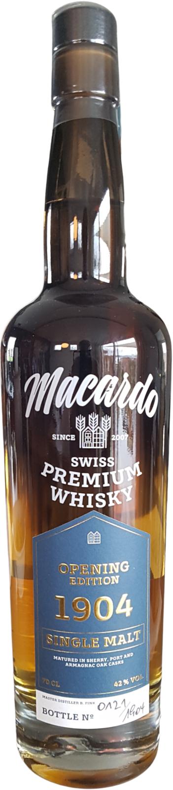 Macardo Opening Edition 1904 (2020) Release Whisky | 700ML at CaskCartel.com