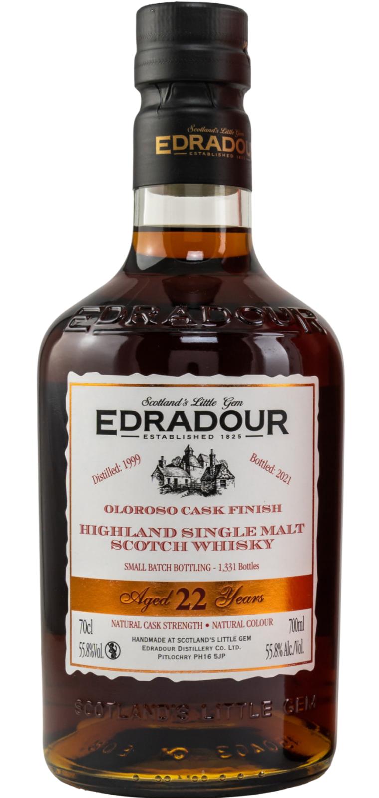 Edradour Oloroso Cask Finish 1999 22 Year Old Whisky | 700ML at CaskCartel.com