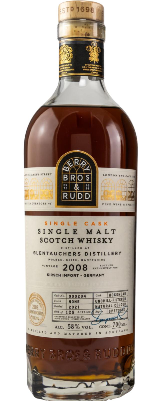 Glentauchers 2008 BR Single Cask  2021 Release (Cask #900294) Single Malt Scotch Whisky | 700ML