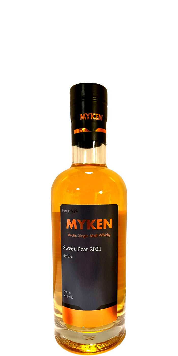 Myken Sweet Peat 2021 Arctic Single Malt Whisky 4 Year Old 2021 Release Single Malt Whisky | 500ML