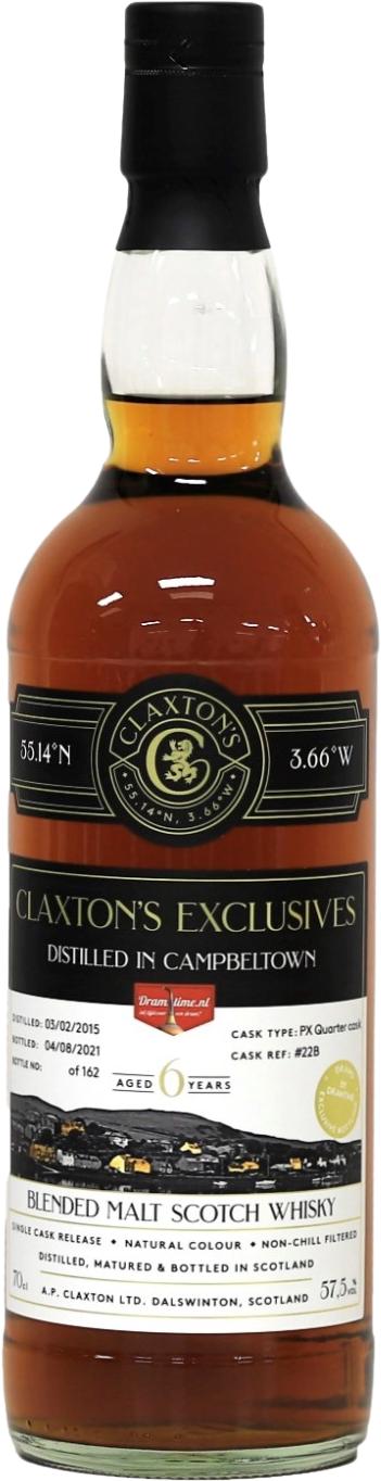 Glen Scotia 2015 Cl Drams By Dramtime Exclusive Bottling 6 Year Old 2021 Release (Cask ##22B) Blended Malt Whiskey | 700ML at CaskCartel.com