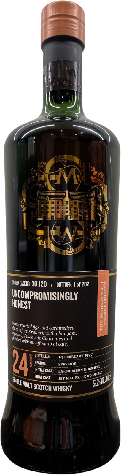 Glenrothes 1997 SMWS 30.120 Uncompromising honest 24 Year Old 2021 Release (Cask #30.12) Single Malt Scotch Whisky | 700ML at CaskCartel.com
