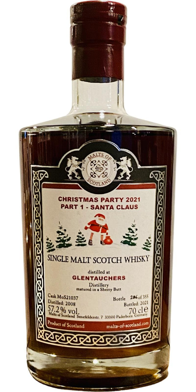 Glentauchers 2008 MoS Christmas 2021 Part 1 - Santa Claus  2021 Release (Cask #MoS 21037) Single Malt Scotch Whisky | 700ML at CaskCartel.com