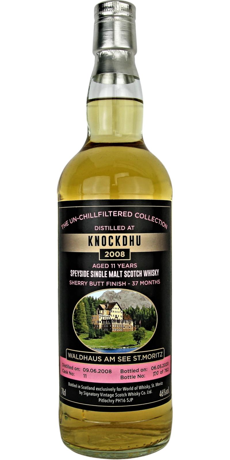 Knockdhu 2008 SV The Un-Chillfiltered Collection - Waldhaus am See 11 Year Old (2020) Release (Cask #11) Scotch Whisky | 700ML at CaskCartel.com