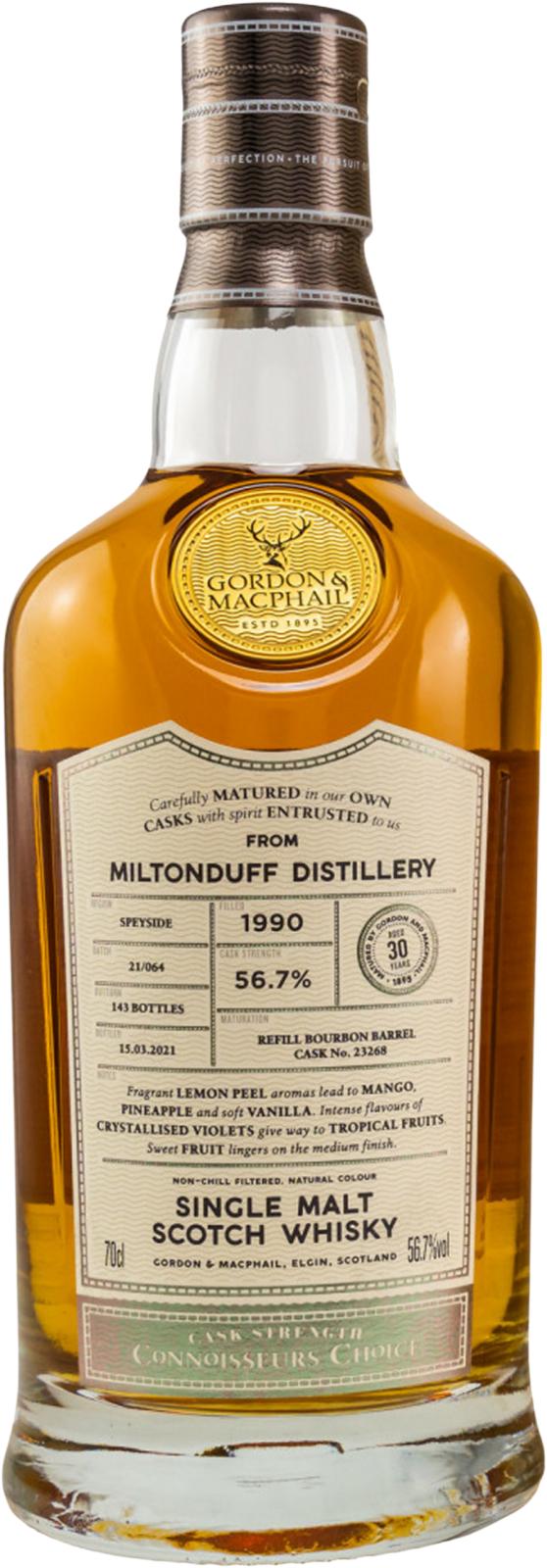 Miltonduff 30 Year Old (D.1990, B.2021) Connoisseurs Choice Scotch Whisky | 700ML at CaskCartel.com