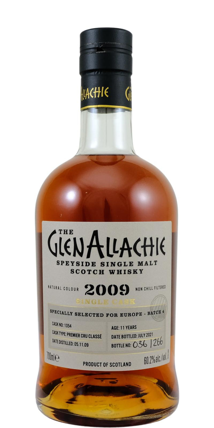 Glenallachie 2009 Single Cask for Europe - Batch 4 11 Year Old 2021 Release (Cask #1054) Single Malt Scotch Whisky | 700ML