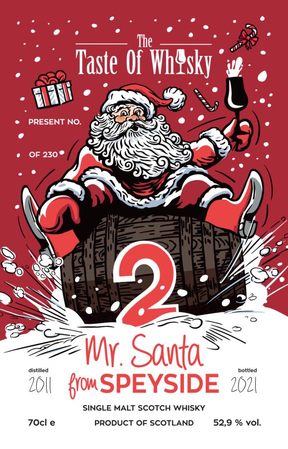 Linkwood 2011 TTOW Mr. Santa from Speyside 10 Year Old 2021 Release (Cask #301671) Single Malt Scotch Whisky | 700ML at CaskCartel.com