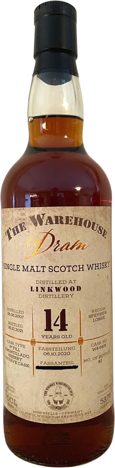 Linkwood 2007 WW8 The Warehouse Dram 14 Year Old 2021 Release (Cask #W8 6405) Single Malt Scotch Whisky | 700ML at CaskCartel.com