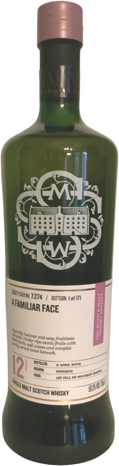 Longmorn 2009 SMWS 7.274 A familiar face 12 Year Old 2021 Release (Cask #7.274) Single Malt Scotch Whisky | 700ML at CaskCartel.com