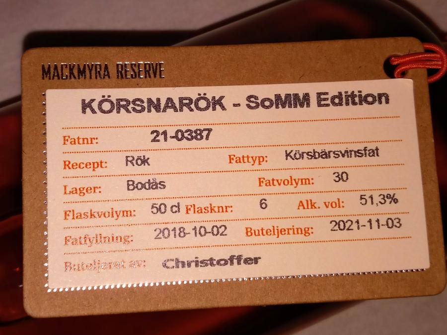 Mackmyra 2018 Körsnarök Reserve 2021 Release (Cask #21-0387) Single Malt Whisky | 500ML at CaskCartel.com