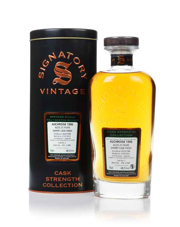 Auchroisk 25 Year Old 1996 (cask 2) - Cask Strength Collection (Signatory) | 700ML at CaskCartel.com