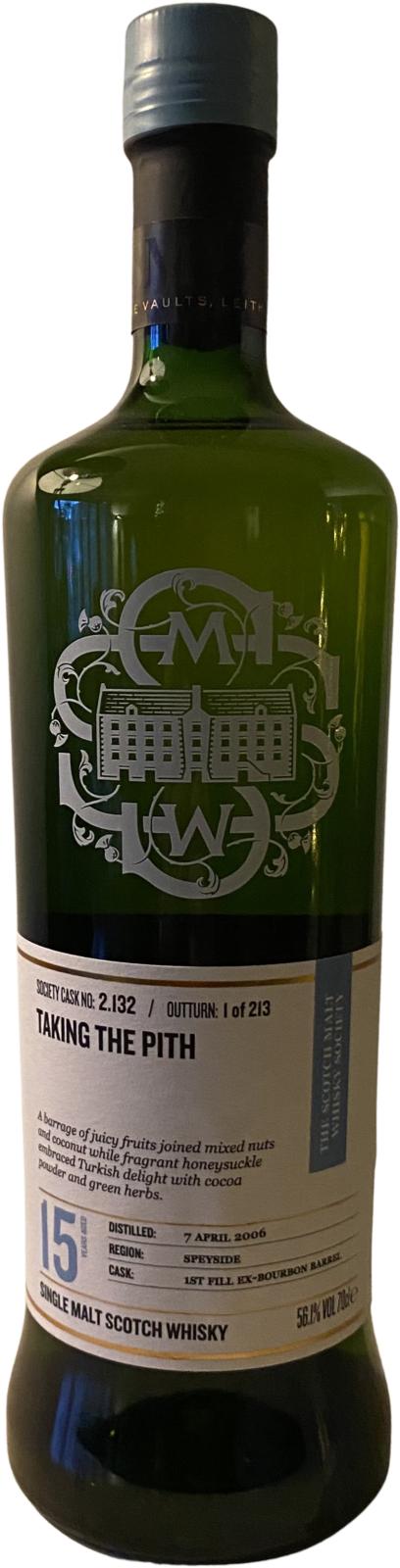 Glenlivet 2006 SMWS 2.132 Taking the pith 15 Year Old 2021 Release (Cask #2.132) Single Malt Scotch Whisky | 700ML at CaskCartel.com
