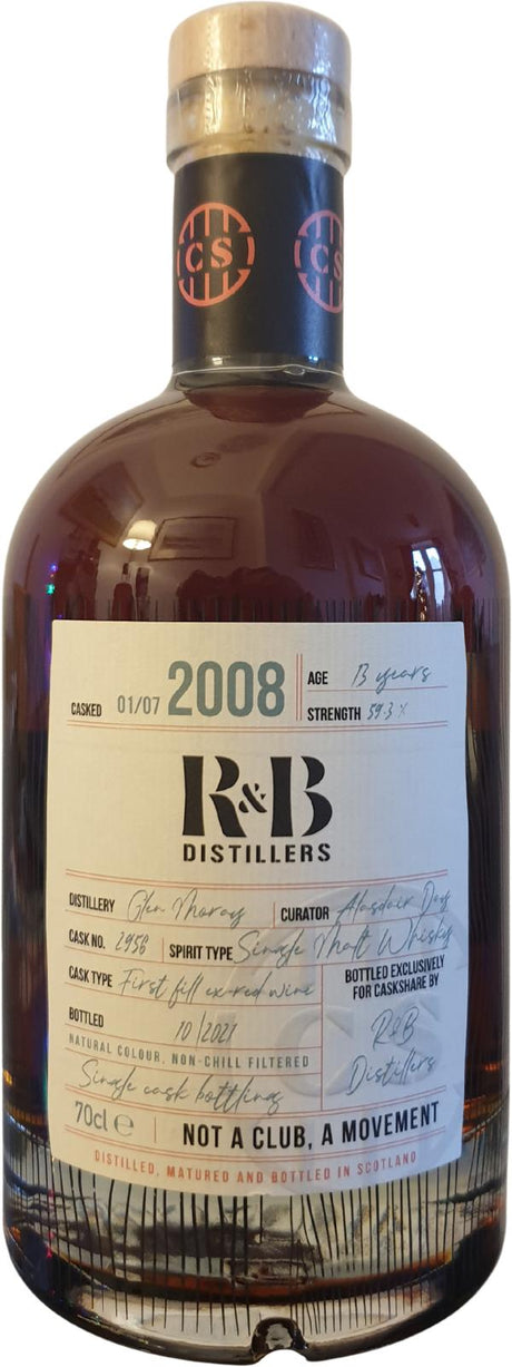 Glen Moray 2008 Csks 13 Year Old 2021 Release (Cask #2956) Single Malt Scotch Whisky | 700ML at CaskCartel.com