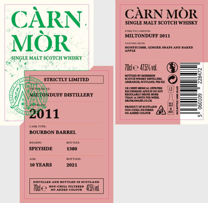 Miltonduff 2011 MSWD Càrn Mòr - Strictly Limited Edition 10 Year Old 2021 Release Single Malt Scotch Whisky | 700ML