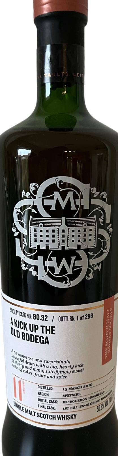 Glen Spey 2010 SMWS 80.32 A kick up the old bodega 11 Year Old 2021 Release (Cask #80.32) Single Malt Scotch Whisky | 700ML at CaskCartel.com