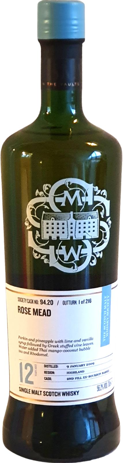 Fettercairn 2009 SMWS 94.20 Rose mead 12 Year Old 2021 Release (Cask #94.2) Single Malt Scotch Whisky | 700ML