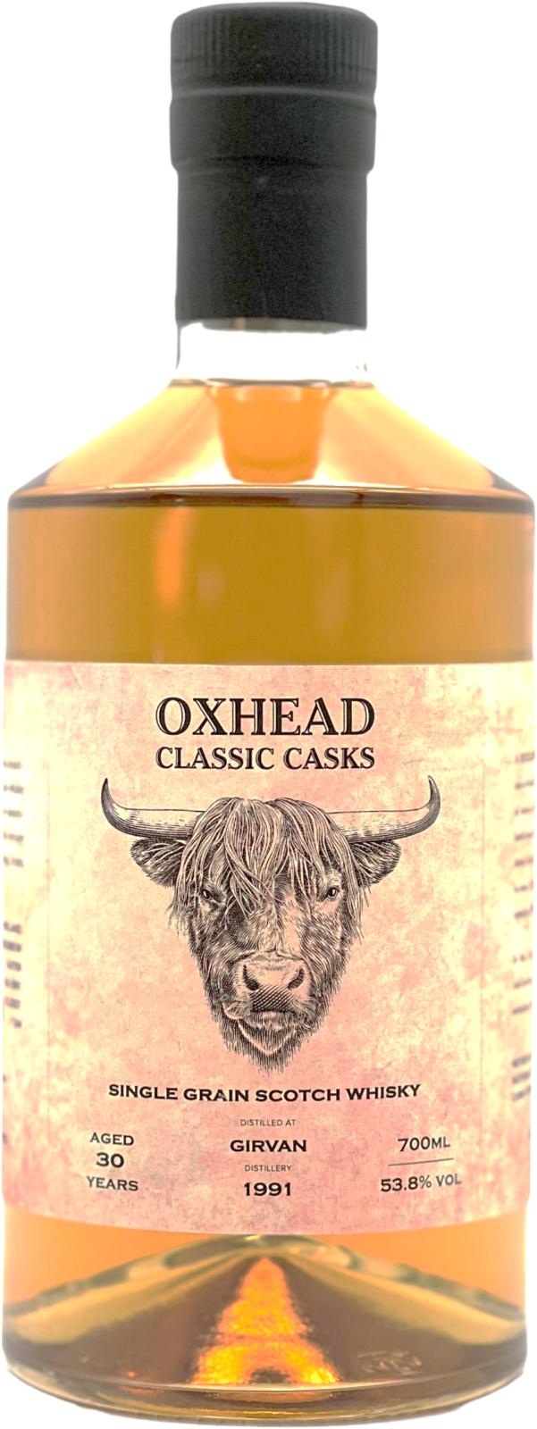 Girvan 1991 OXH Oxhead Classic Casks 30 Year Old (2021) Release (Cask #54709) Scotch Whisky | 700ML at CaskCartel.com