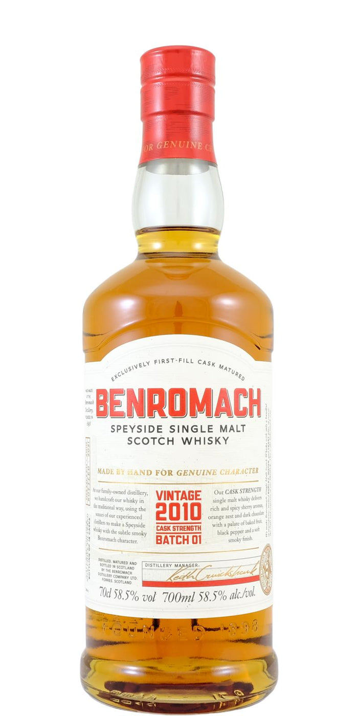 Benromach Cask Strength Batch #1 2010 10 Year Old Whisky | 700ML