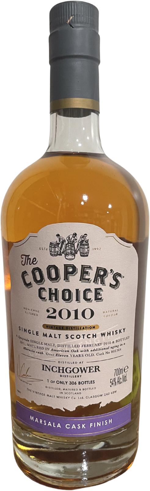 Inchgower 11 Year Old (D.2010, B.2021) Marsala Cask Finish, The Cooper’s Choice Scotch Whisky | 700ML at CaskCartel.com