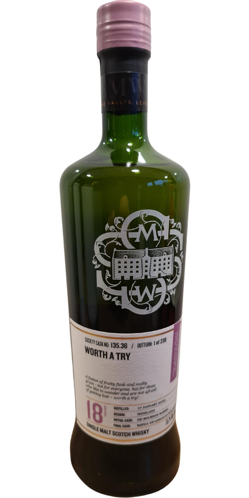 Loch Lomond 2003 SMWS 135.36 Worth a try 18 Year Old 2021 Release (Cask #135.36) Single Malt Scotch Whisky | 700ML at CaskCartel.com