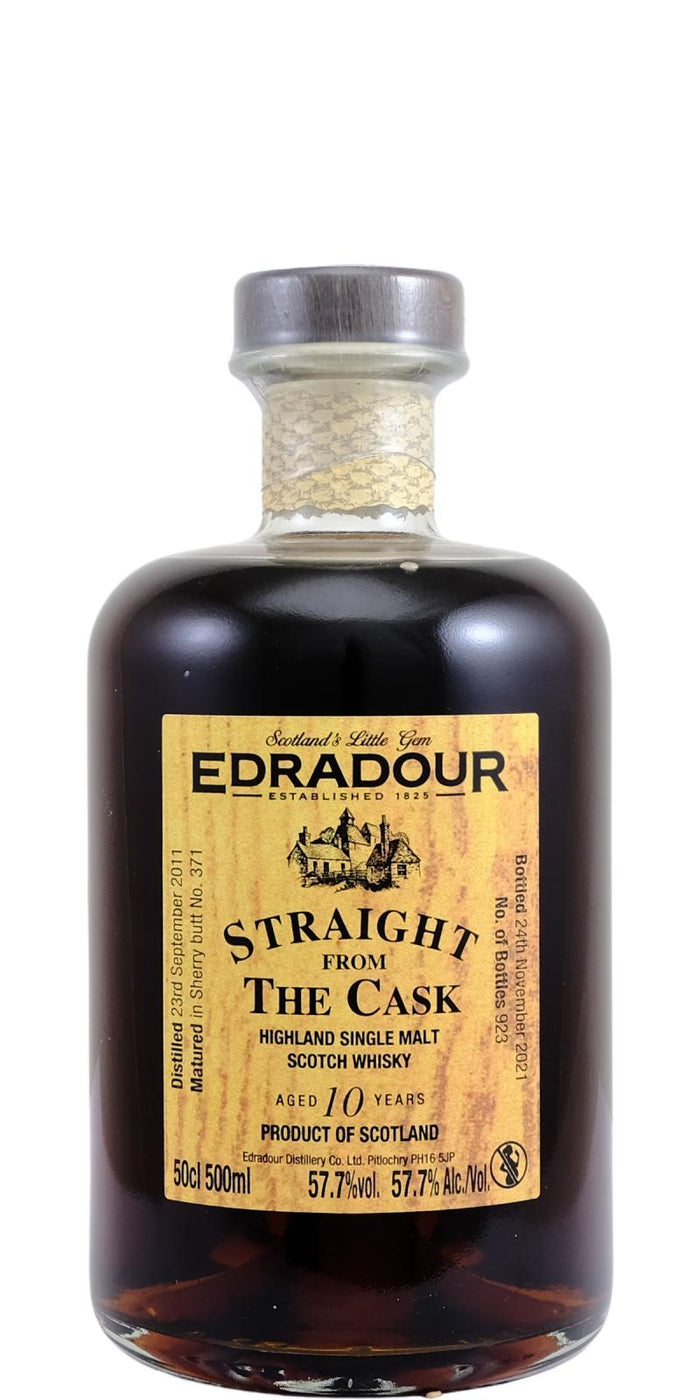 Edradour Straight From The Cask Single Sherry Cask #371 2011 10 Year Old Whisky | 500ML