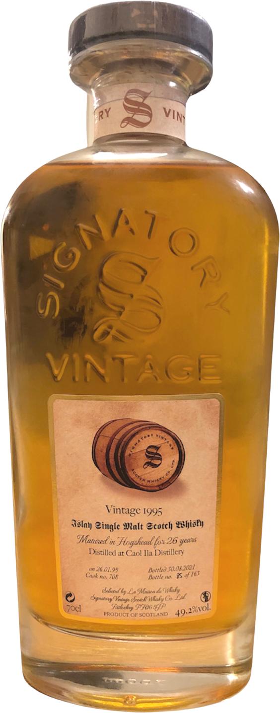 Caol Ila 26 Year Old (D.1995, B.2021) Signatory Vintage Scotch Whisky | 700ML at CaskCartel.com