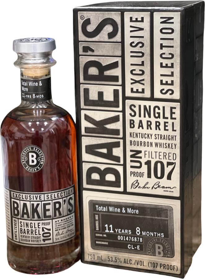 Bakers 11 Year Old 8 Months Single Barrel Kentucky Straight Bourbon Whiskey