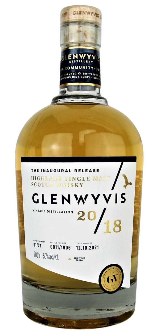 GlenWyvis 2018 Inaugural Release 2021 Release (Batch 01/21) Single Malt Scotch Whisky | 700ML
