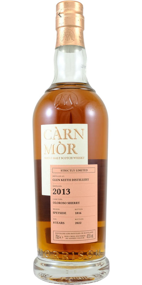 Glen Keith 2013 Càrn Mòr Strictly Limited 8 Year Old Scotch Whisky | 700ML at CaskCartel.com