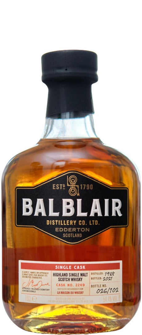 Balblair 1988 (Bottled 2021) La Maison Du Single Malt Scotch | 700ML at CaskCartel.com