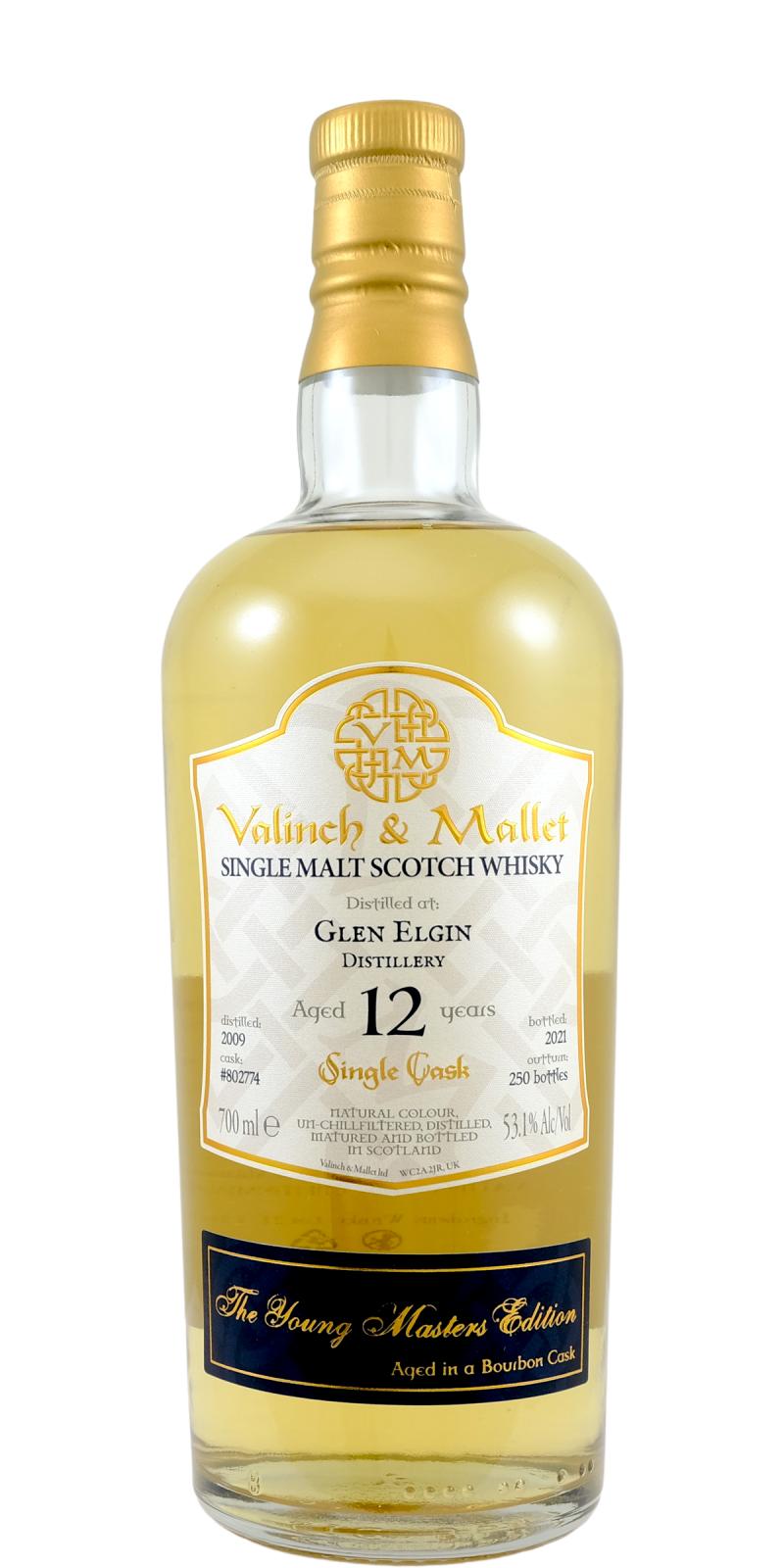 Glen Elgin 2009 V&M The Young Masters Edition 12 Year Old (2021) Release (Cask #802774) Scotch Whisky | 700ML at CaskCartel.com