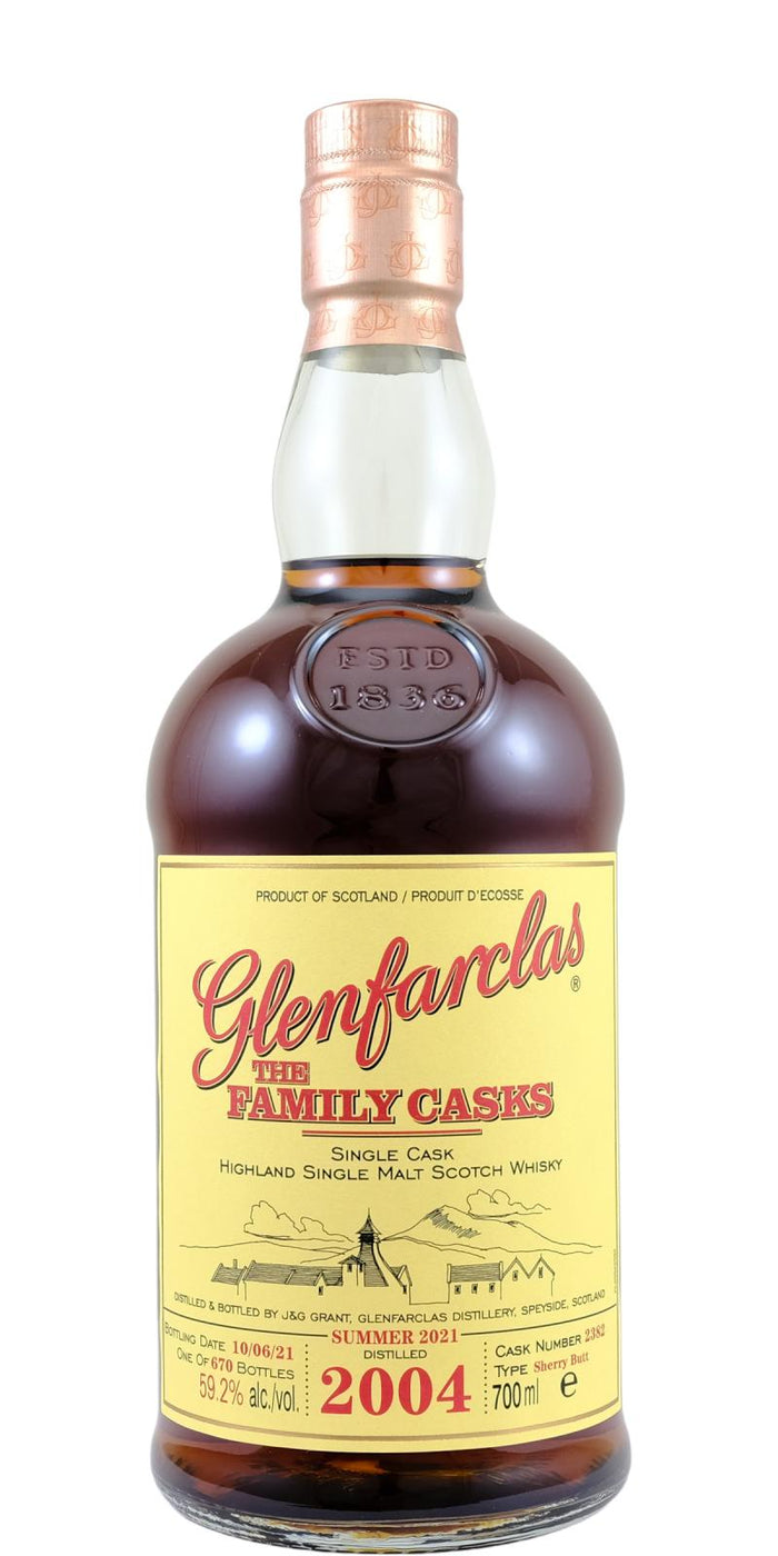 Glenfarclas 2004 The Family Casks (Release S21)  2021 Release (Cask #2382) Single Malt Scotch Whisky | 700ML