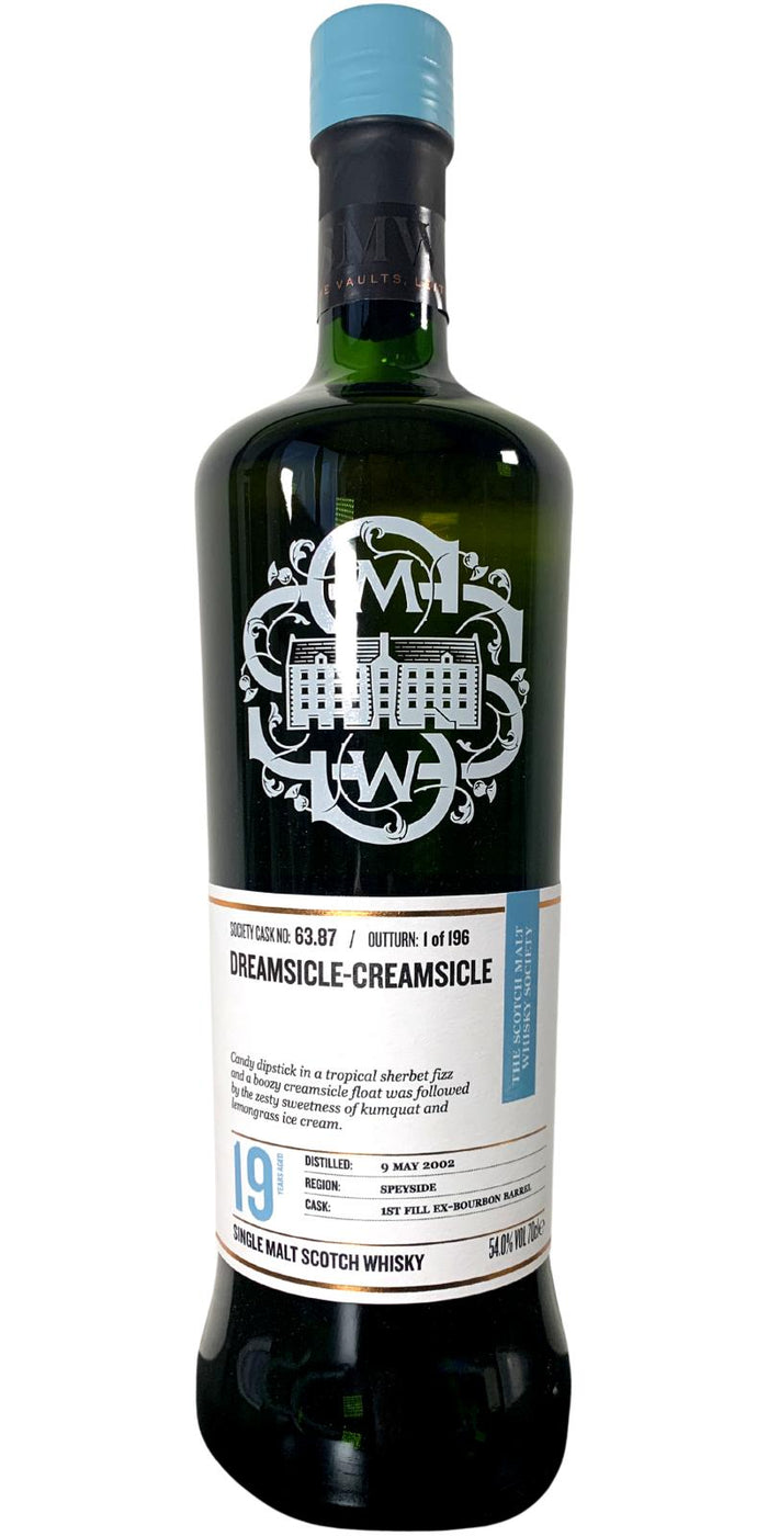 Glentauchers 2002 SMWS 63.87 Dreamsicle-creamsicle 19 Year Old 2021 Release (Cask #63.87) Single Malt Scotch Whisky | 700ML