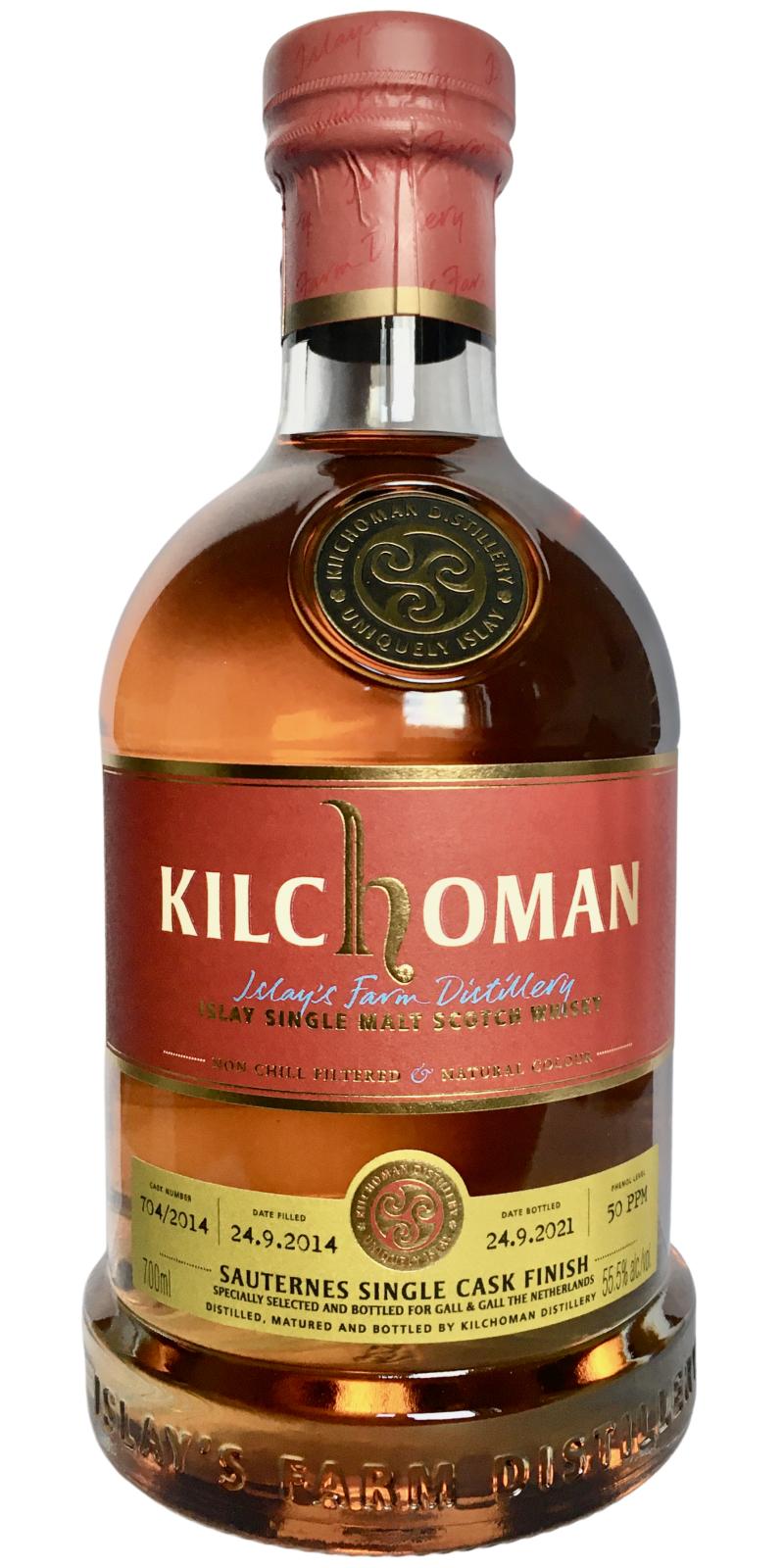 Kilchoman 2014 Sauternes single cask (2021) Release (Cask #704/2014) Scotch Whisky | 700ML at CaskCartel.com